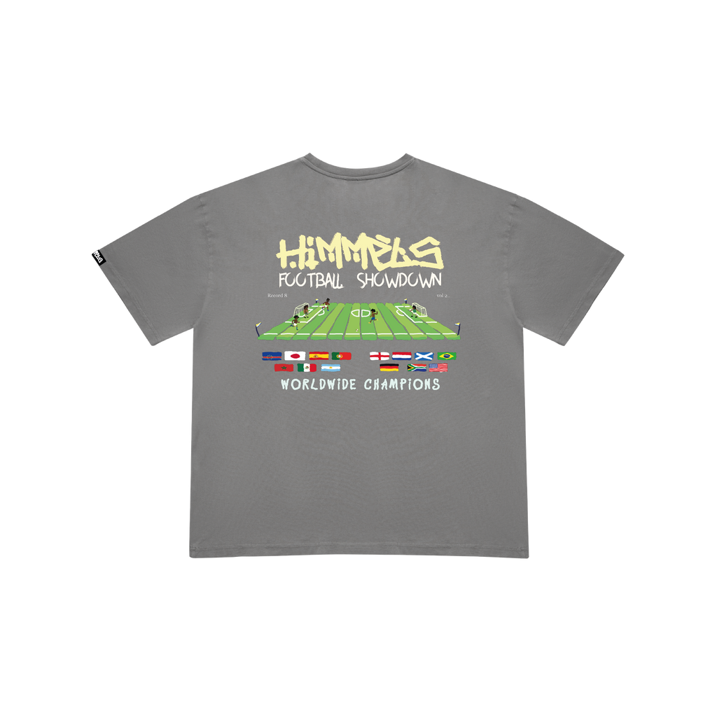 FOOTY SHOWDOWN CHARCOAL T-SHIRT