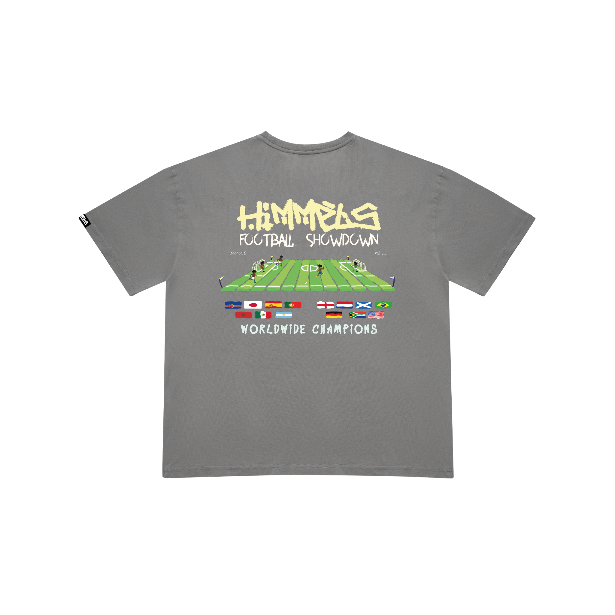 FOOTY SHOWDOWN CHARCOAL T-SHIRT