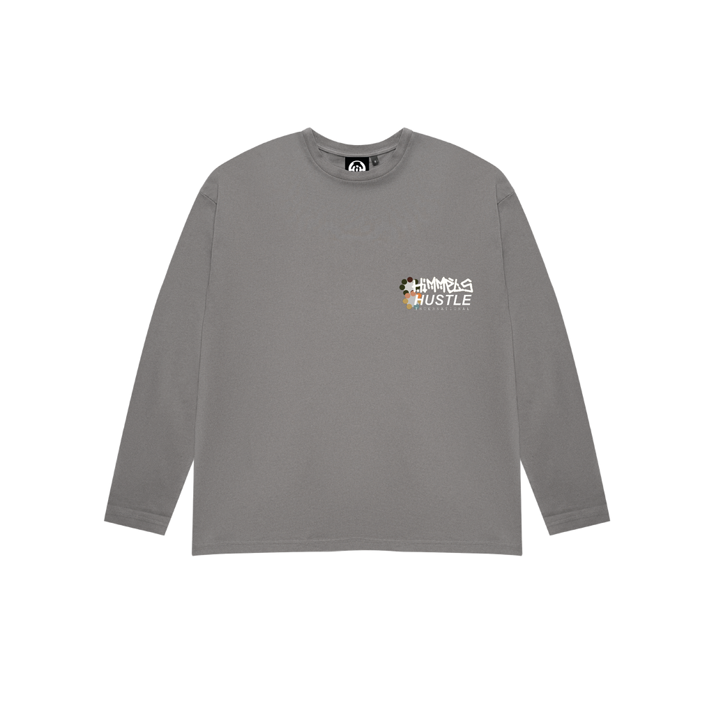 HUSTLE CHARCOAL LONGSLEEVE