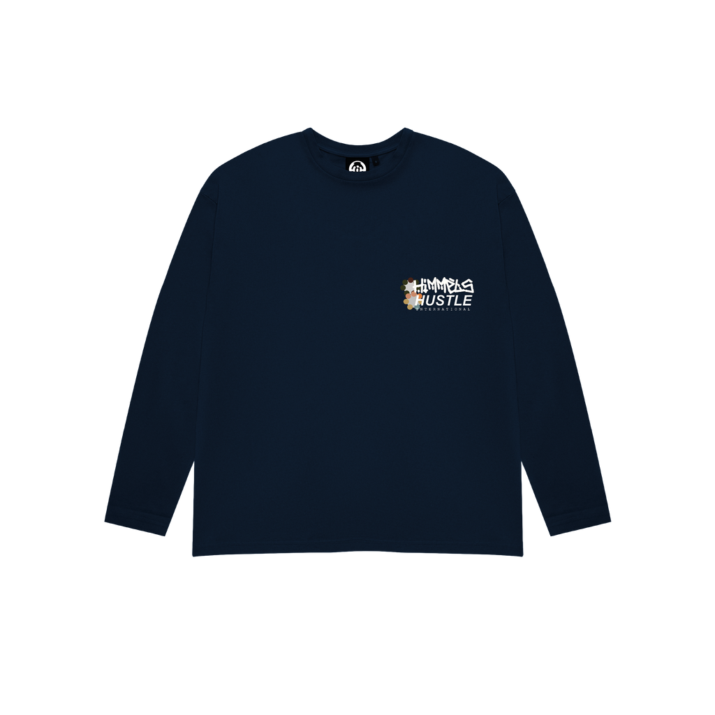 HUSTLE NAVY BLUE LONGSLEEVE