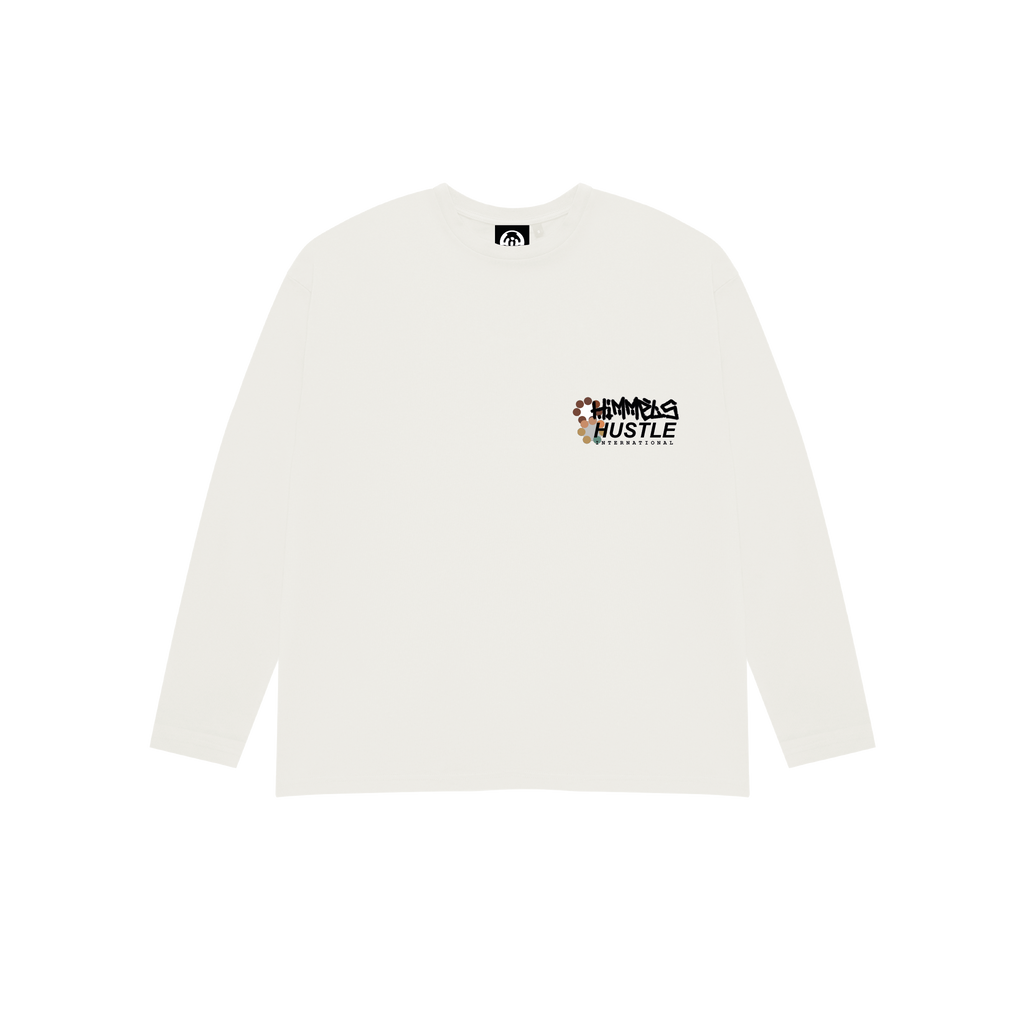 HUSTLE WHITE LONGSLEEVE 