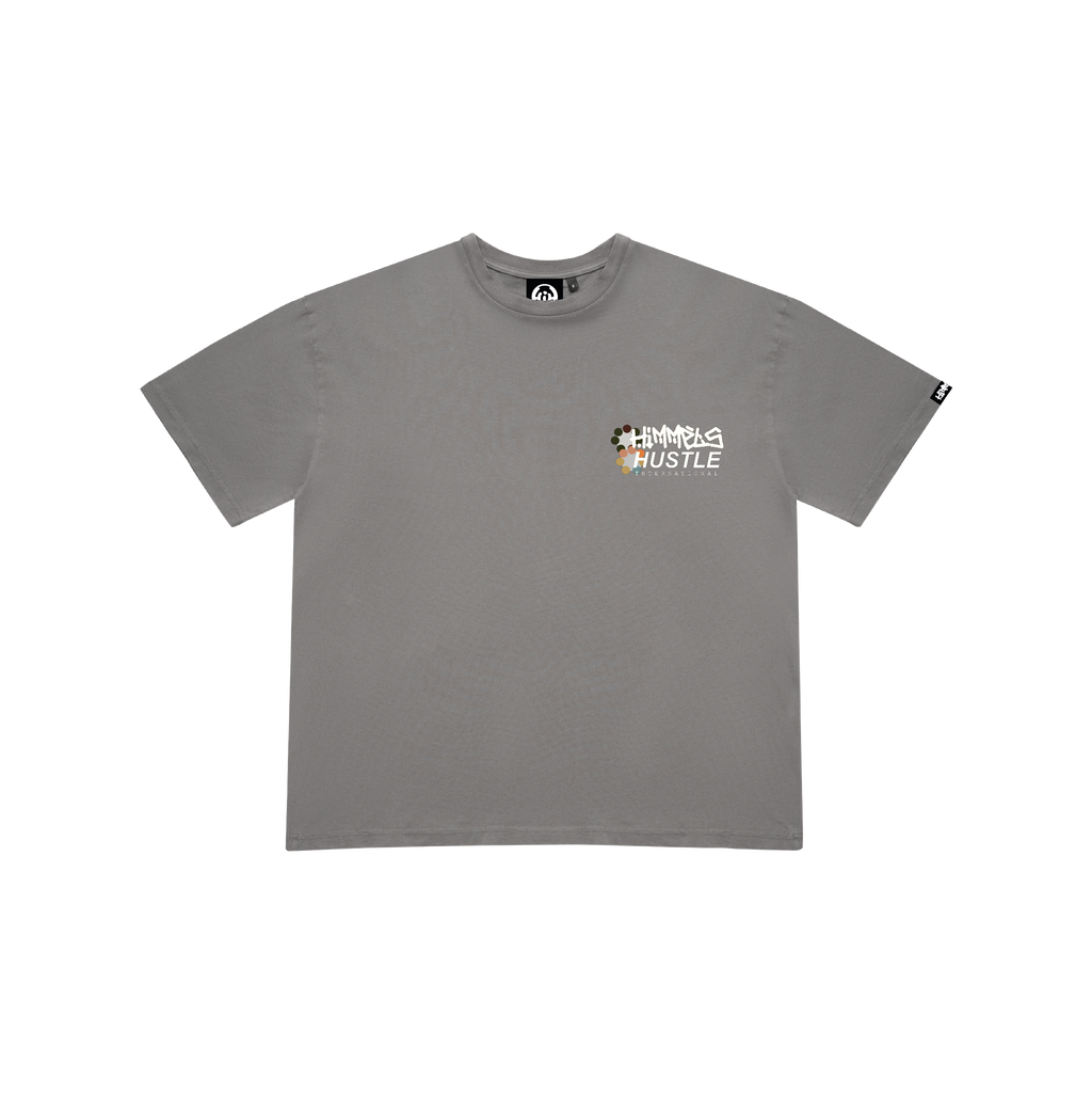 HUSTLE CHARCOAL TEE