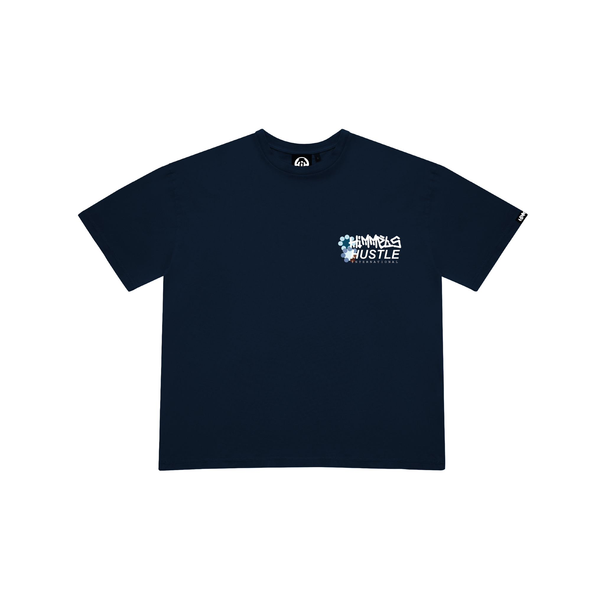 HUSTLE NAVY BLUE TEE
