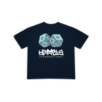 HUSTLE NAVY BLUE TEE