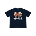 HUSTLE NAVY BLUE TEE