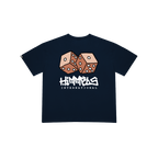 HUSTLE NAVY BLUE TEE