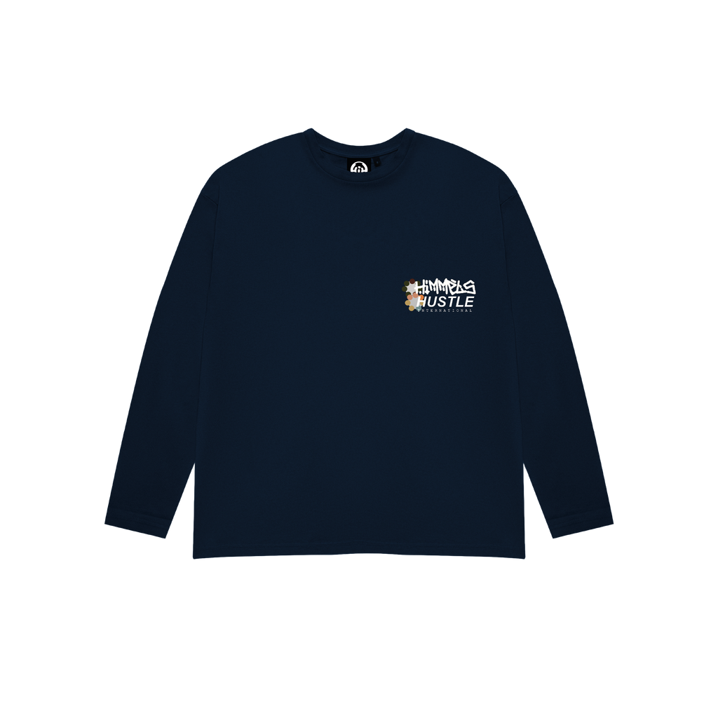 HUSTLE NAVY BLUE LONGSLEEVE