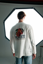 PEACHES WHITE  LONGSLEEVE