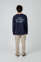 SUMMER FRIDAYS NAVY BLUE LONGSLEEVE