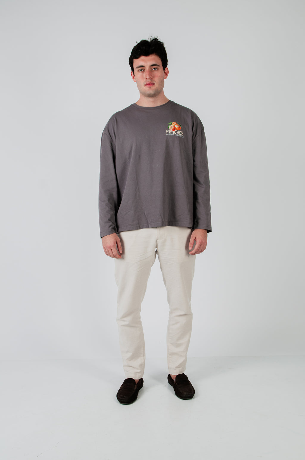 PEACHES CHARCOAL LONGSLEEVE