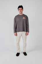 PEACHES CHARCOAL LONGSLEEVE