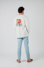PEACHES WHITE  LONGSLEEVE