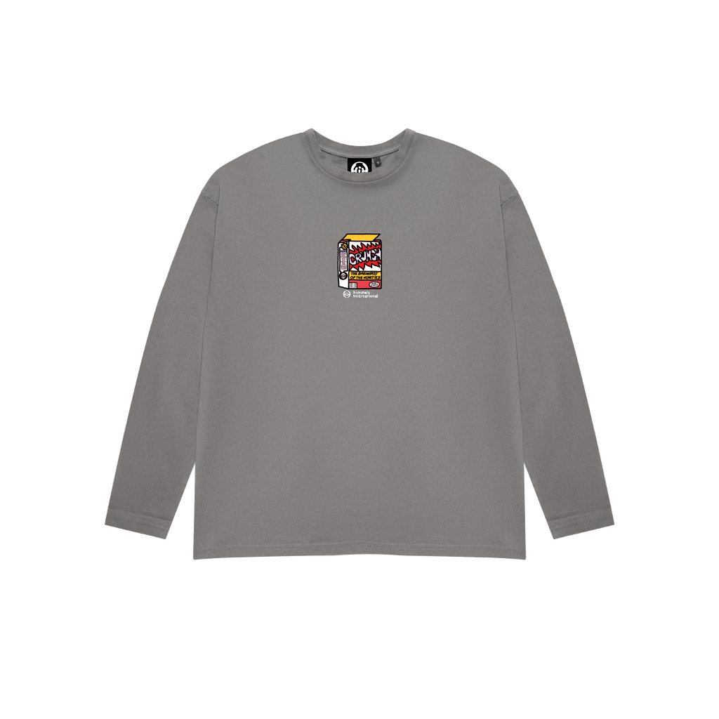 NINETIES CEREAL LONG SLEEVE T-SHIRT CHARCOAL