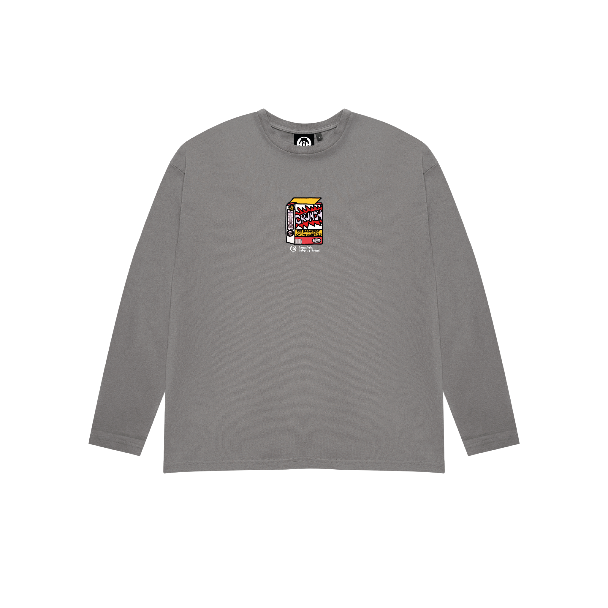 NINETIES CEREAL LONG SLEEVE T-SHIRT CHARCOAL