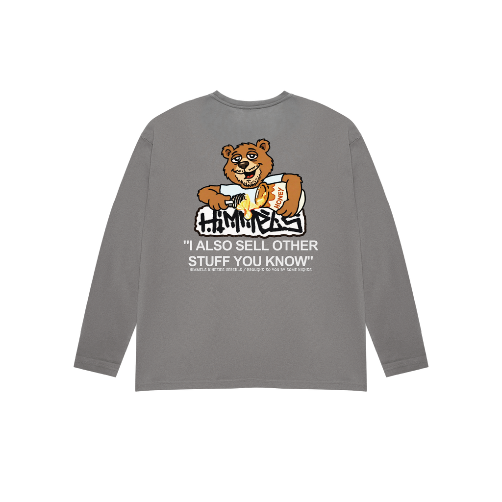 NINETIES CEREAL LONG SLEEVE T-SHIRT CHARCOAL