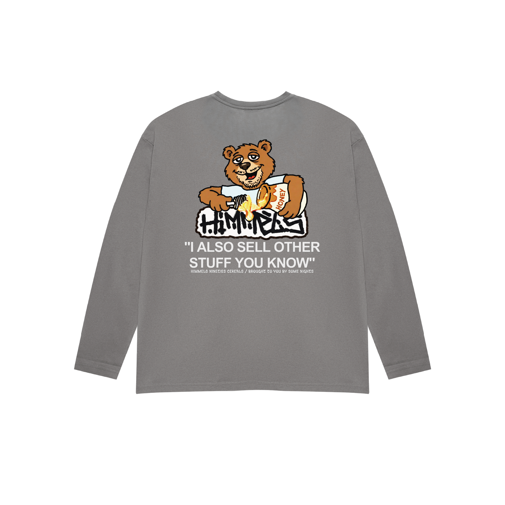 NINETIES CEREAL LONG SLEEVE T-SHIRT CHARCOAL