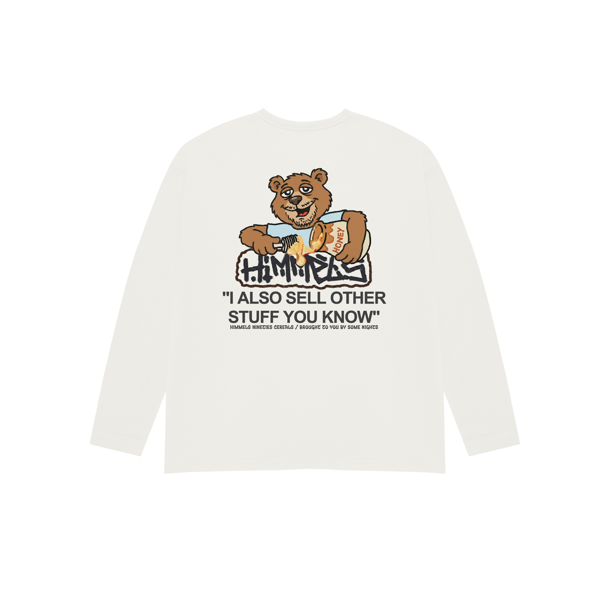 NINETIES CEREAL LONG SLEEVE T-SHIRT WHITE