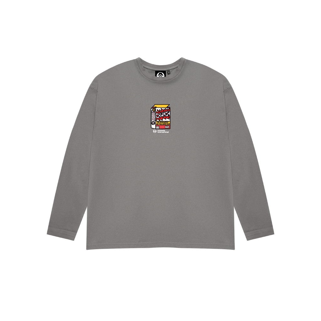 NINETIES CEREAL LONG SLEEVE T-SHIRT CHARCOAL