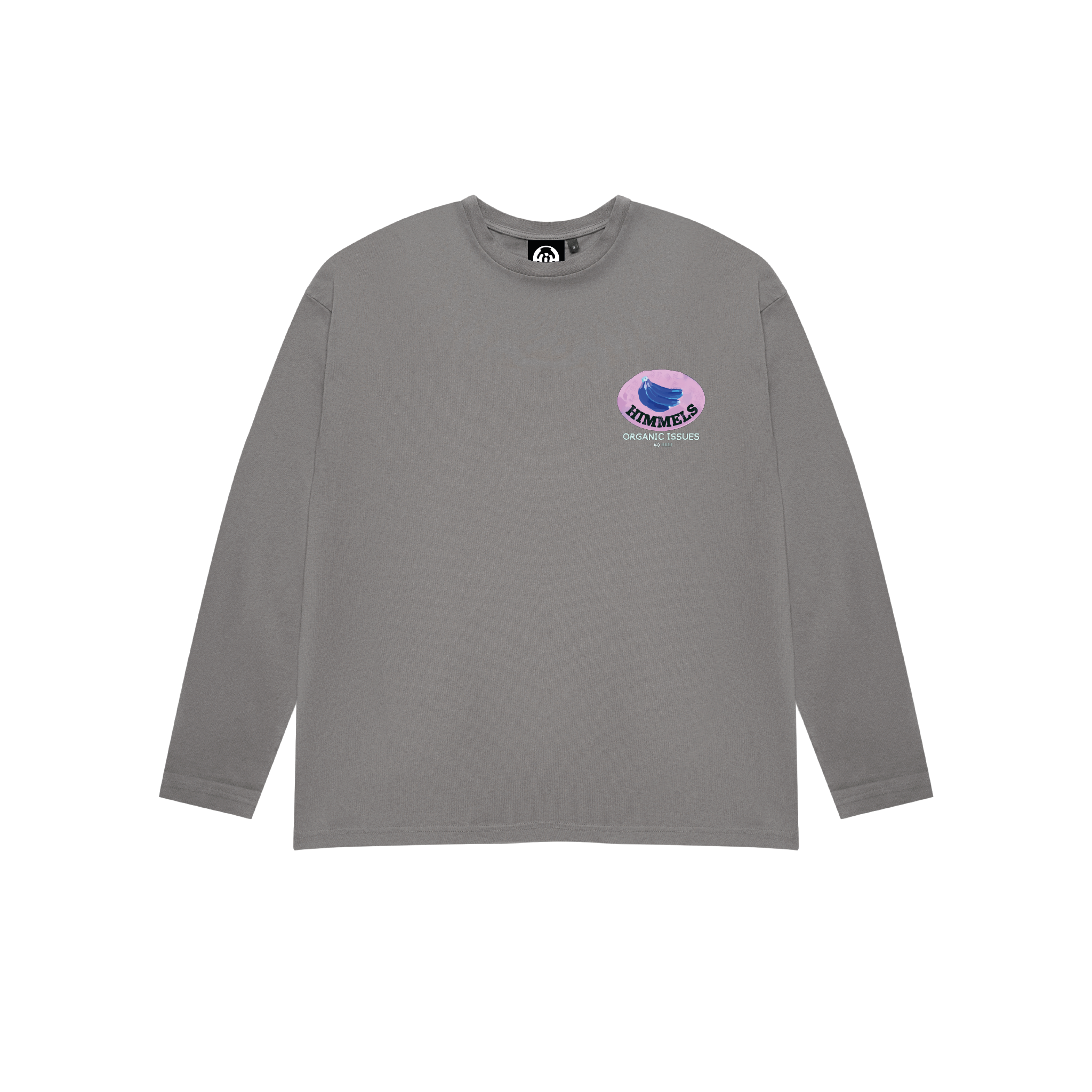 ORGANIC ISSUES LONG SLEEVE T-SHIRT CHARCOAL