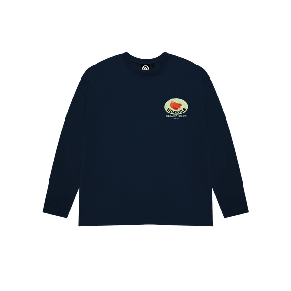 ORGANIC ISSUES LONG SLEEVE T-SHIRT NAVY BLUE
