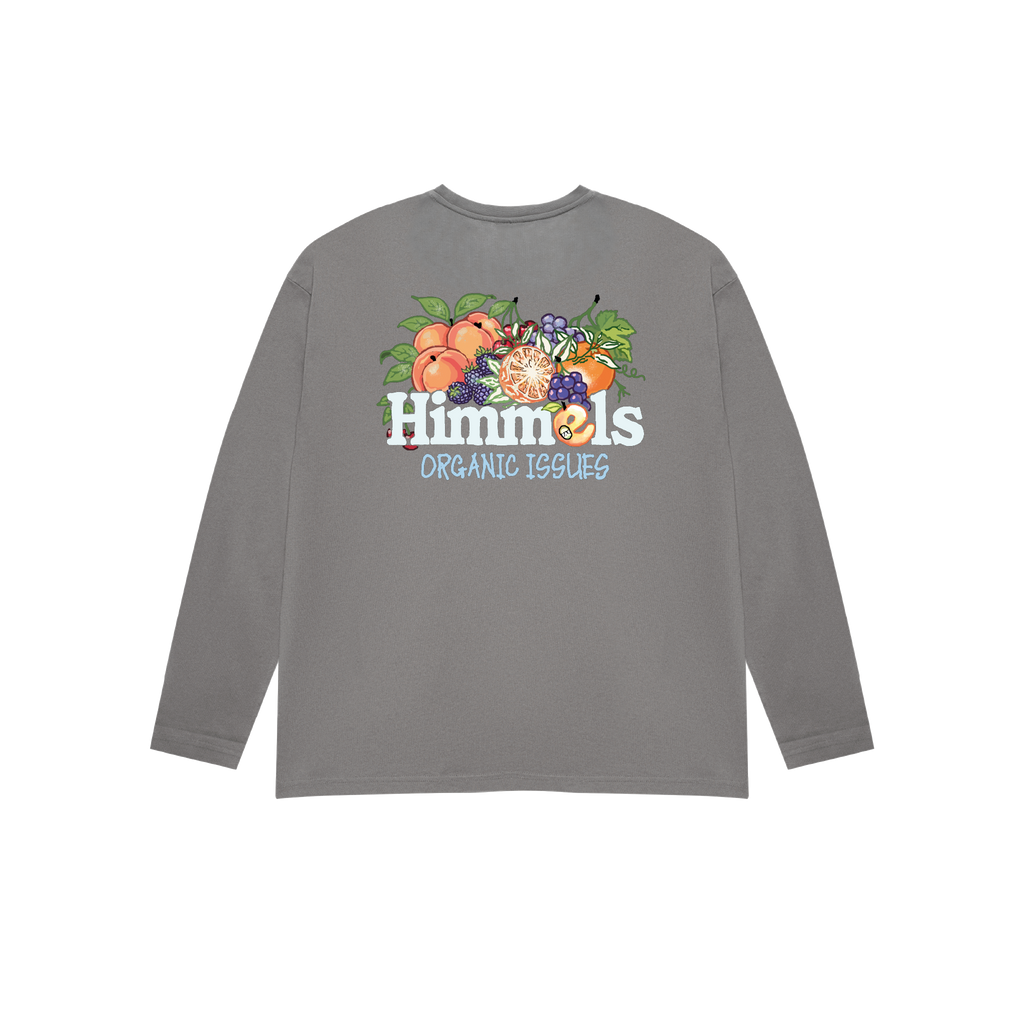 ORGANIC ISSUES LONG SLEEVE T-SHIRT CHARCOAL