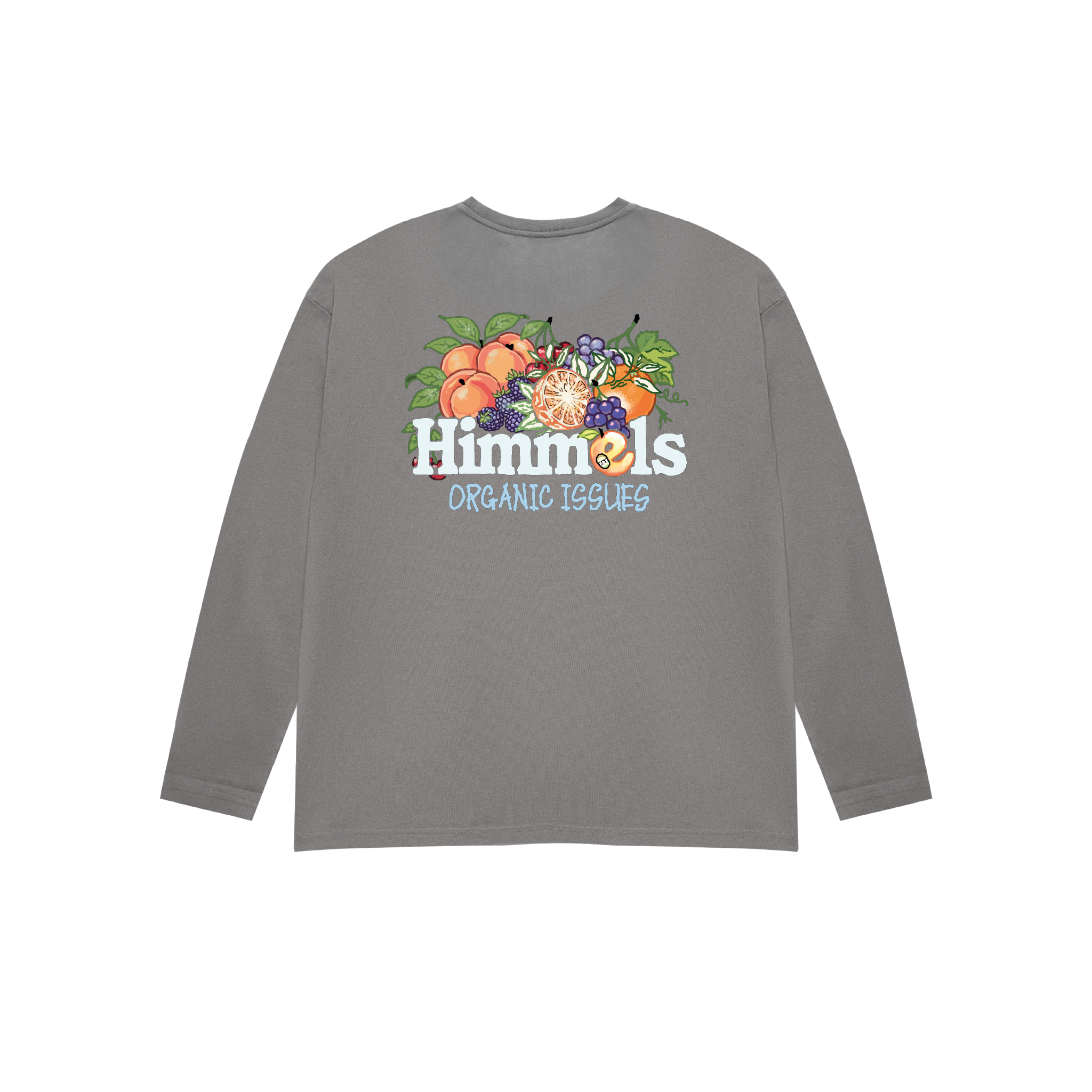 ORGANIC ISSUES LONG SLEEVE T-SHIRT CHARCOAL