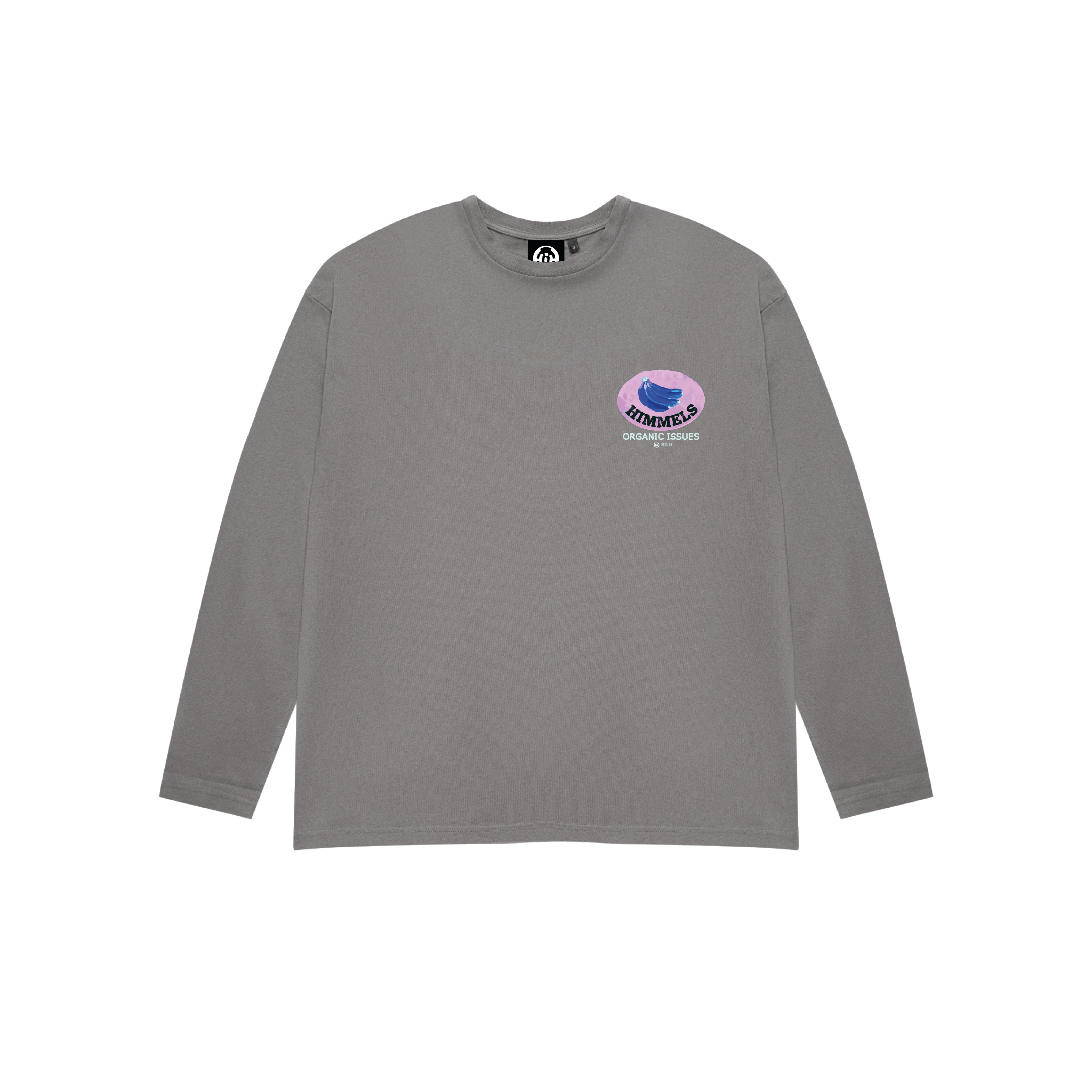 ORGANIC ISSUES LONG SLEEVE T-SHIRT CHARCOAL