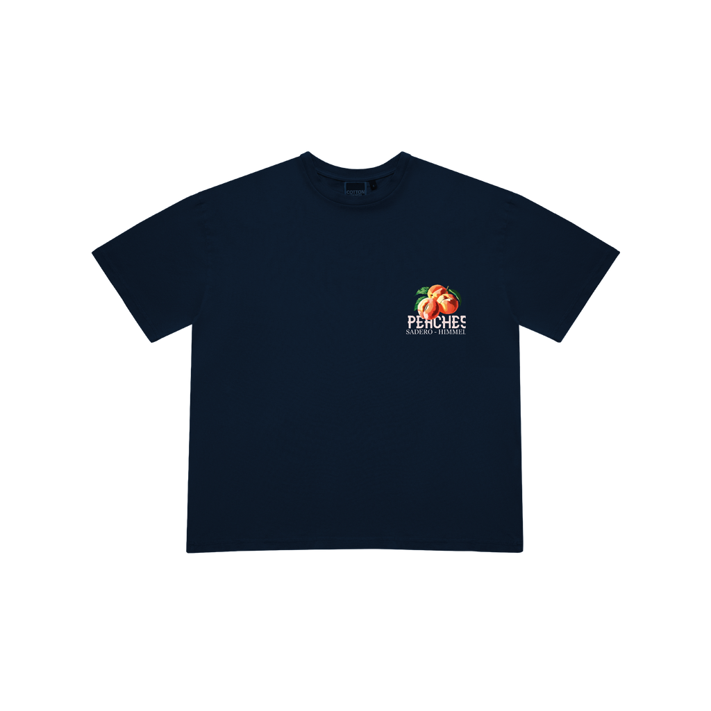 NAVY PEACHES TEE
