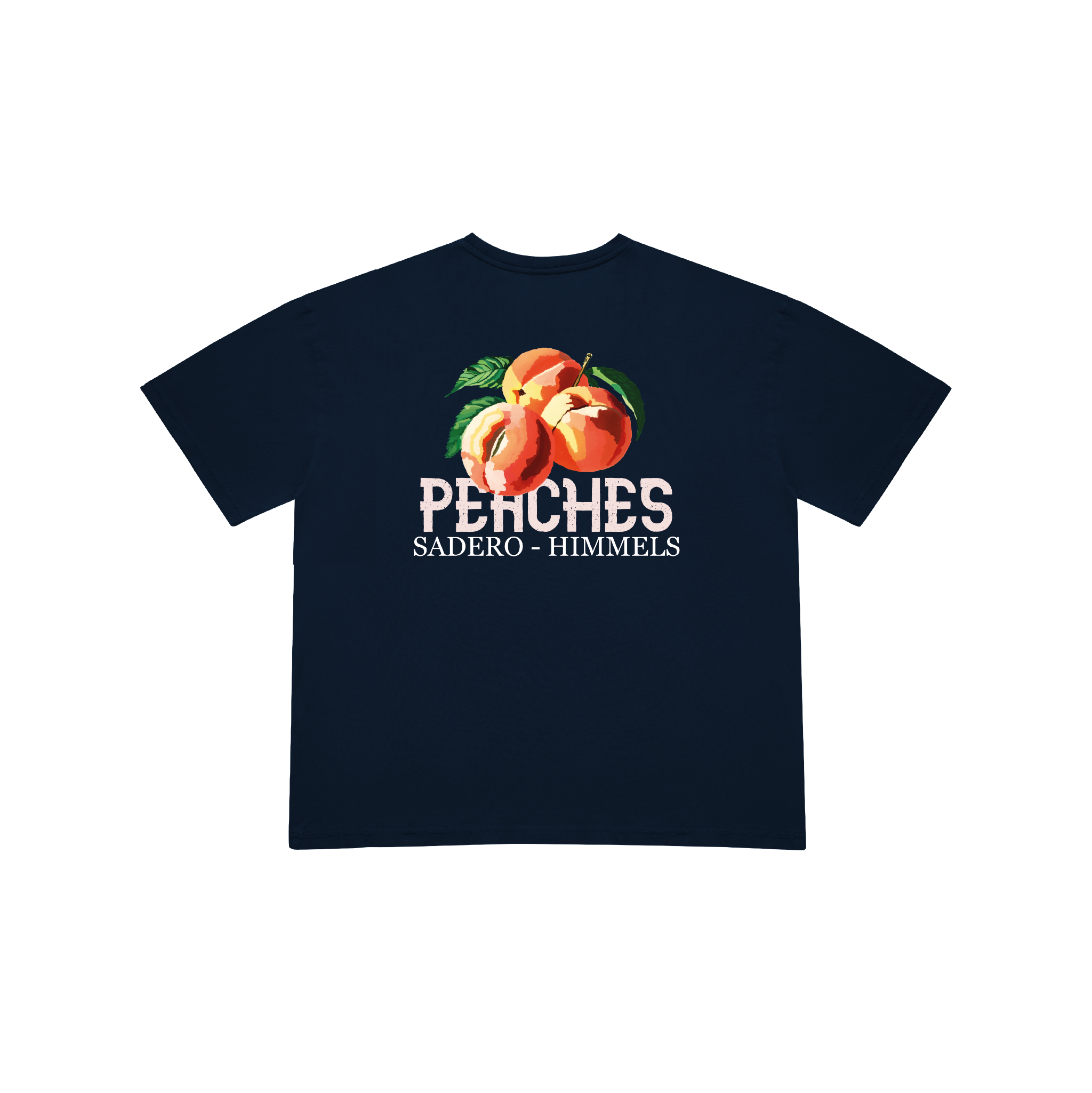 NAVY PEACHES TEE