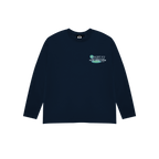 POOL VIEW LONG SLEEVE T-SHIRT NAVY BLUE