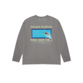 POOL VIEW LONG SLEEVE T-SHIRT CHARCOAL