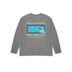 POOL VIEW LONG SLEEVE T-SHIRT CHARCOAL