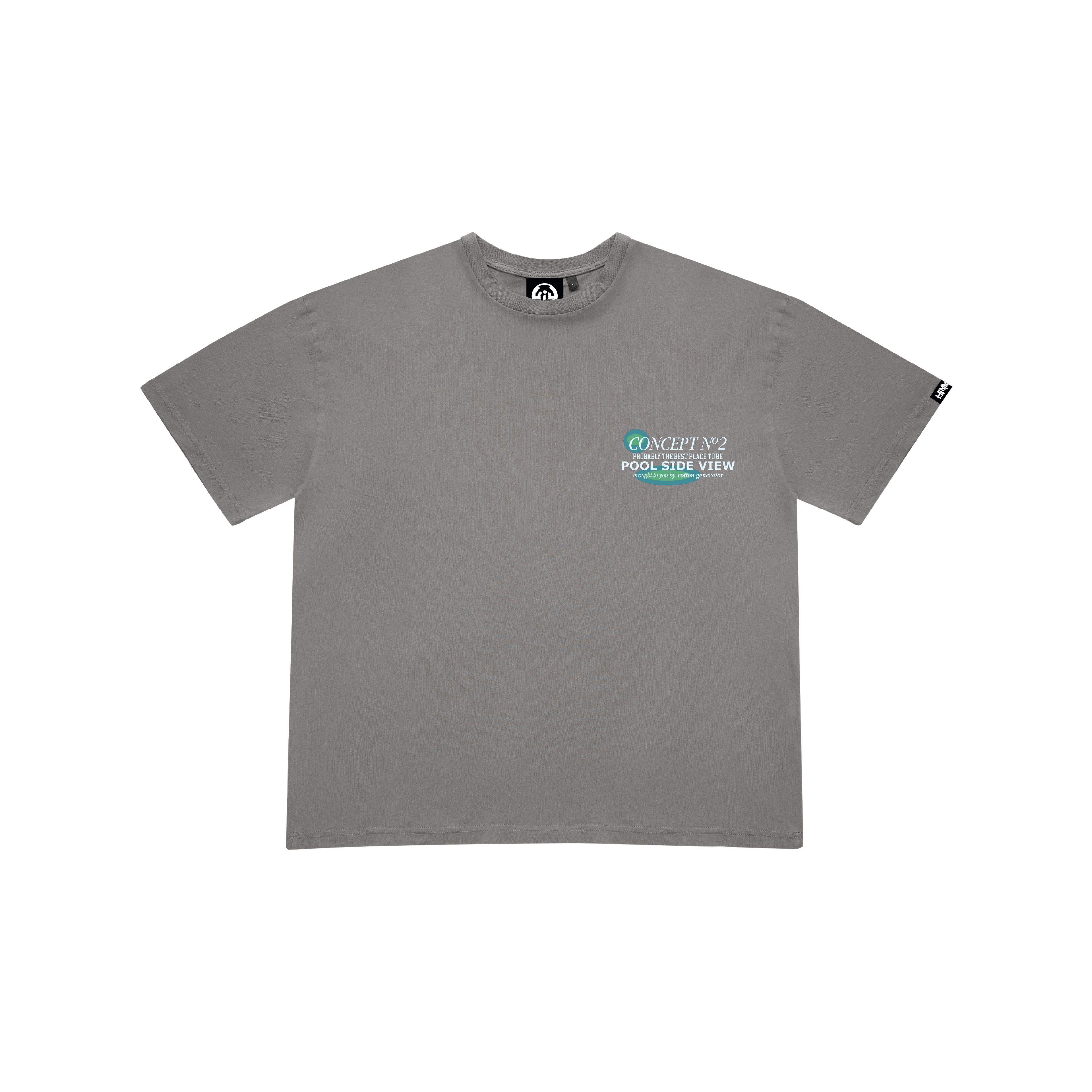 POOL VIEW T-SHIRT CHARCOAL