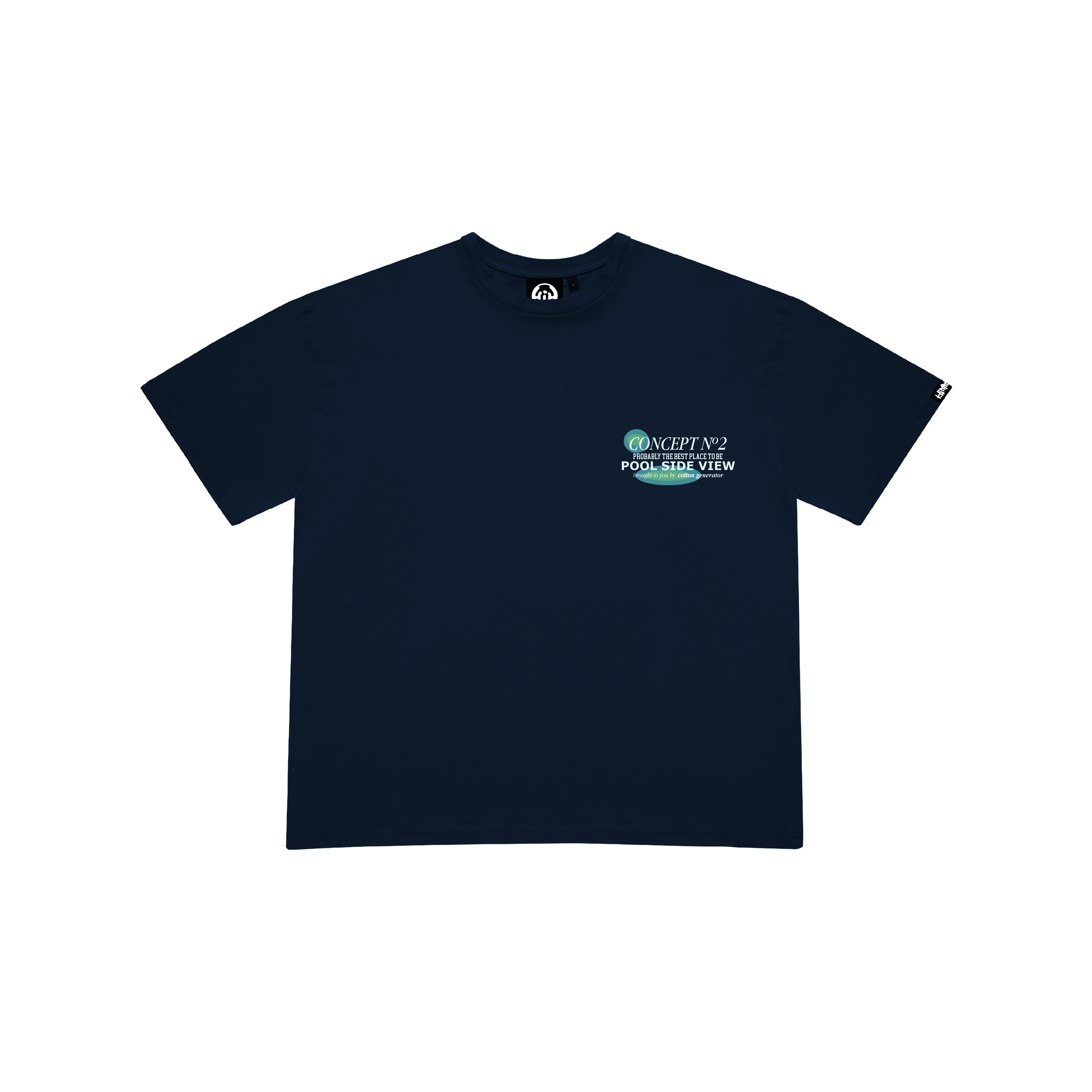 NAVY BLUE POOL VIEW T-SHIRT