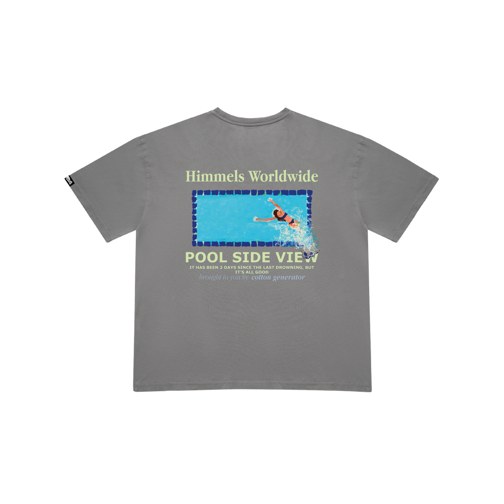 POOL VIEW T-SHIRT CHARCOAL