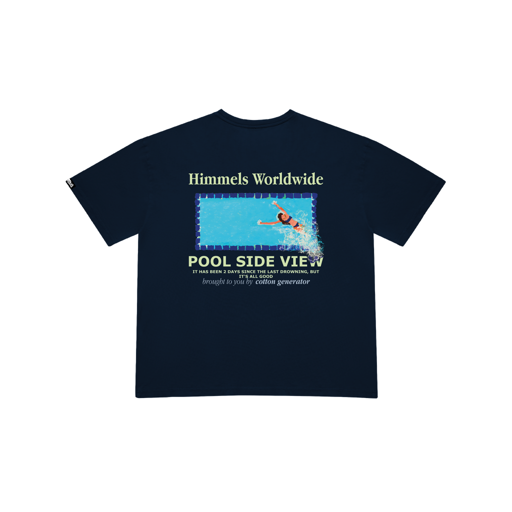 NAVY BLUE POOL VIEW T-SHIRT