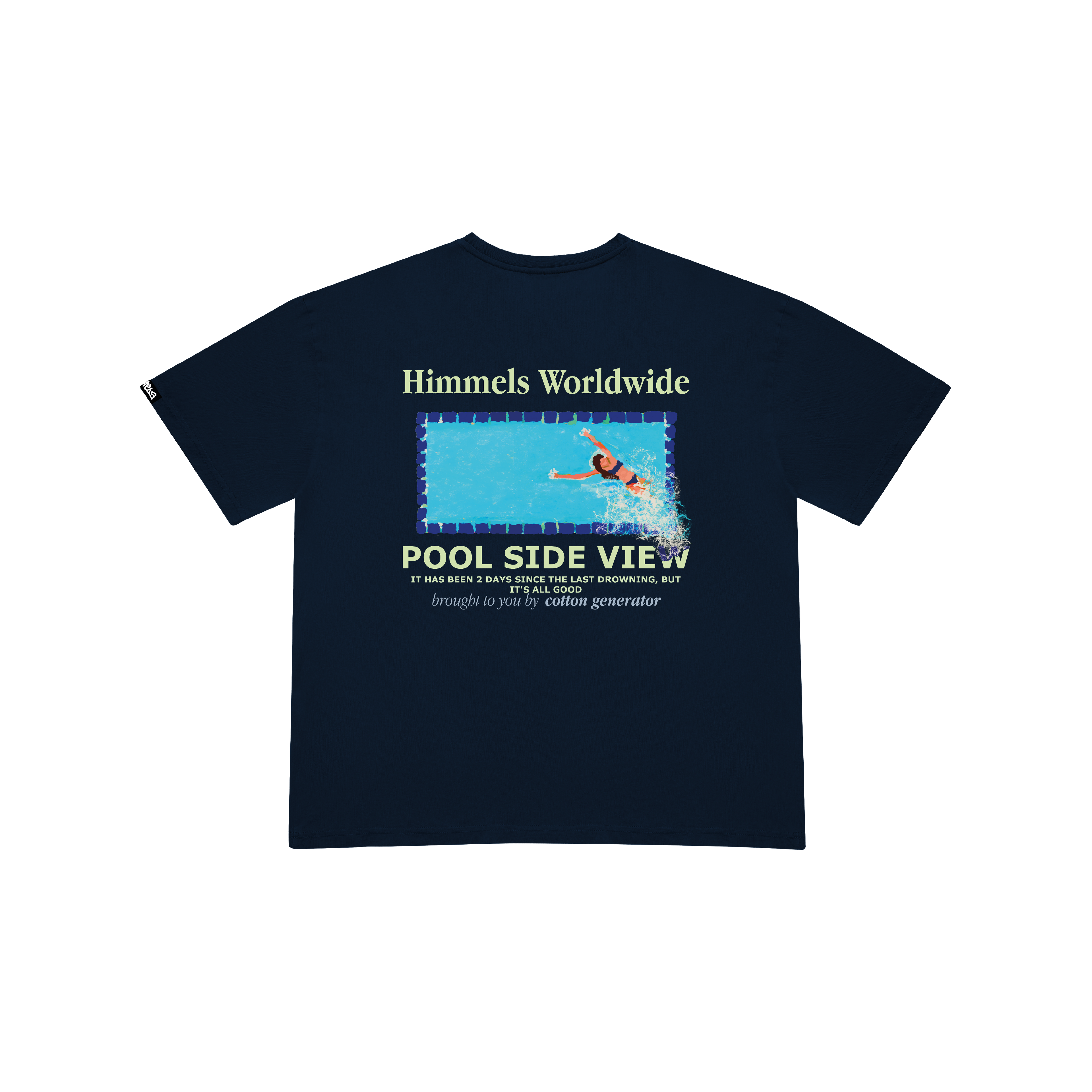 NAVY BLUE POOL VIEW T-SHIRT