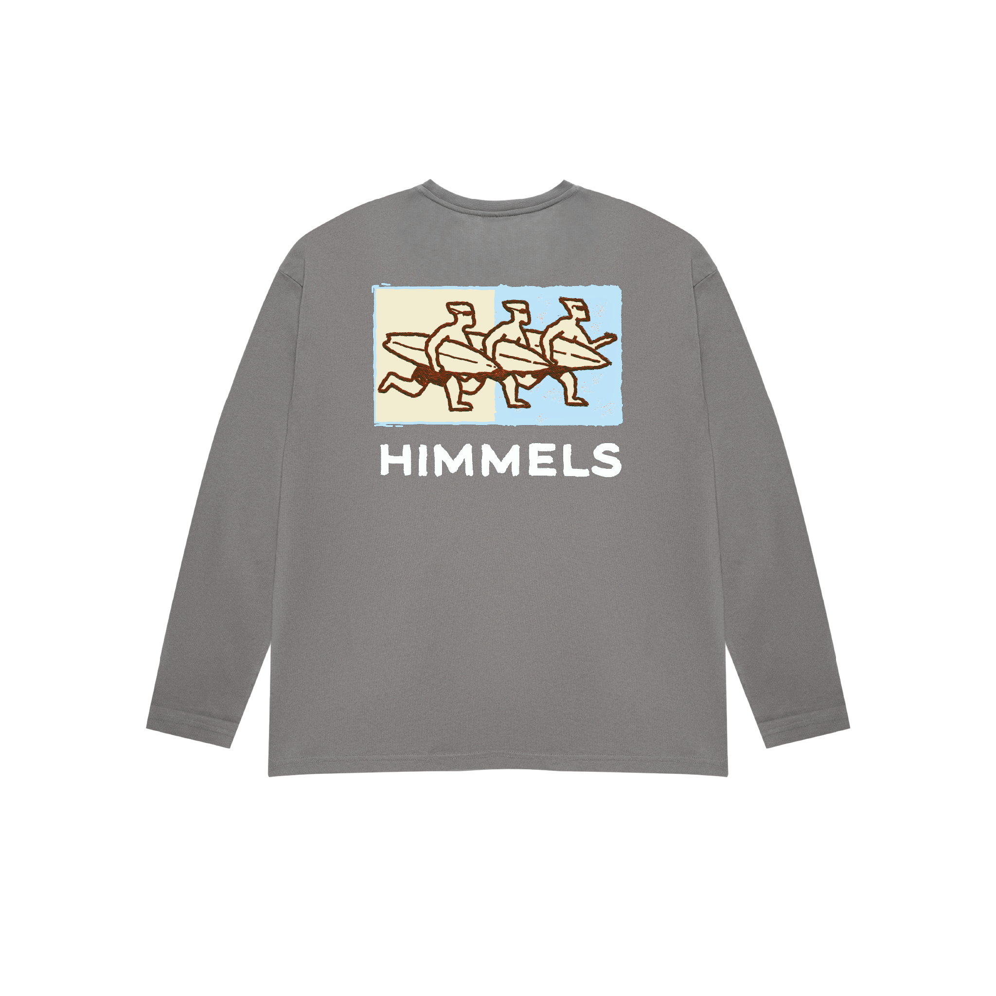 SURF LOBBY LONG SLEEVE T-SHIRT CHARCOAL