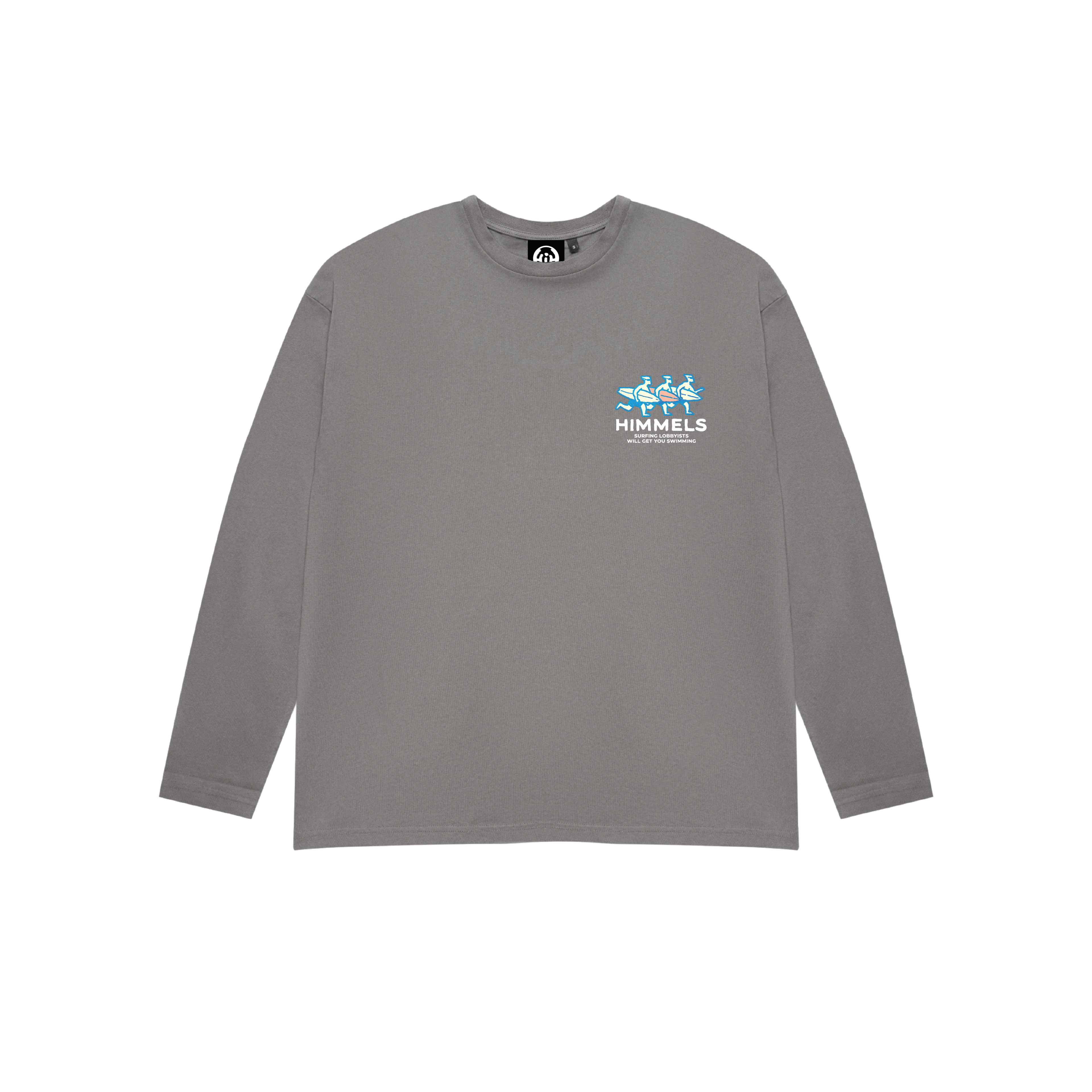 SURF LOBBY LONG SLEEVE T-SHIRT CHARCOAL