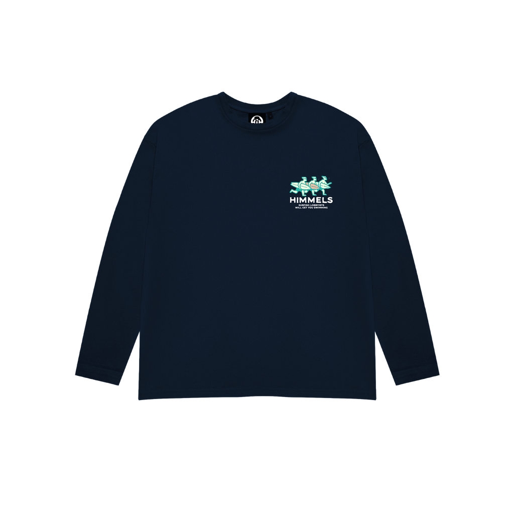 NAVY LONG SLEEVE SURF LOBBY T-SHIRT
