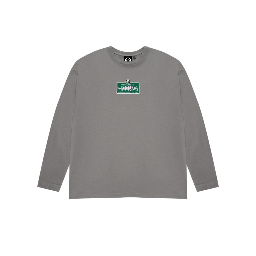 WRECKLESS BEHAVIOUR LONG SLEEVE T-SHIRT CHARCOAL
