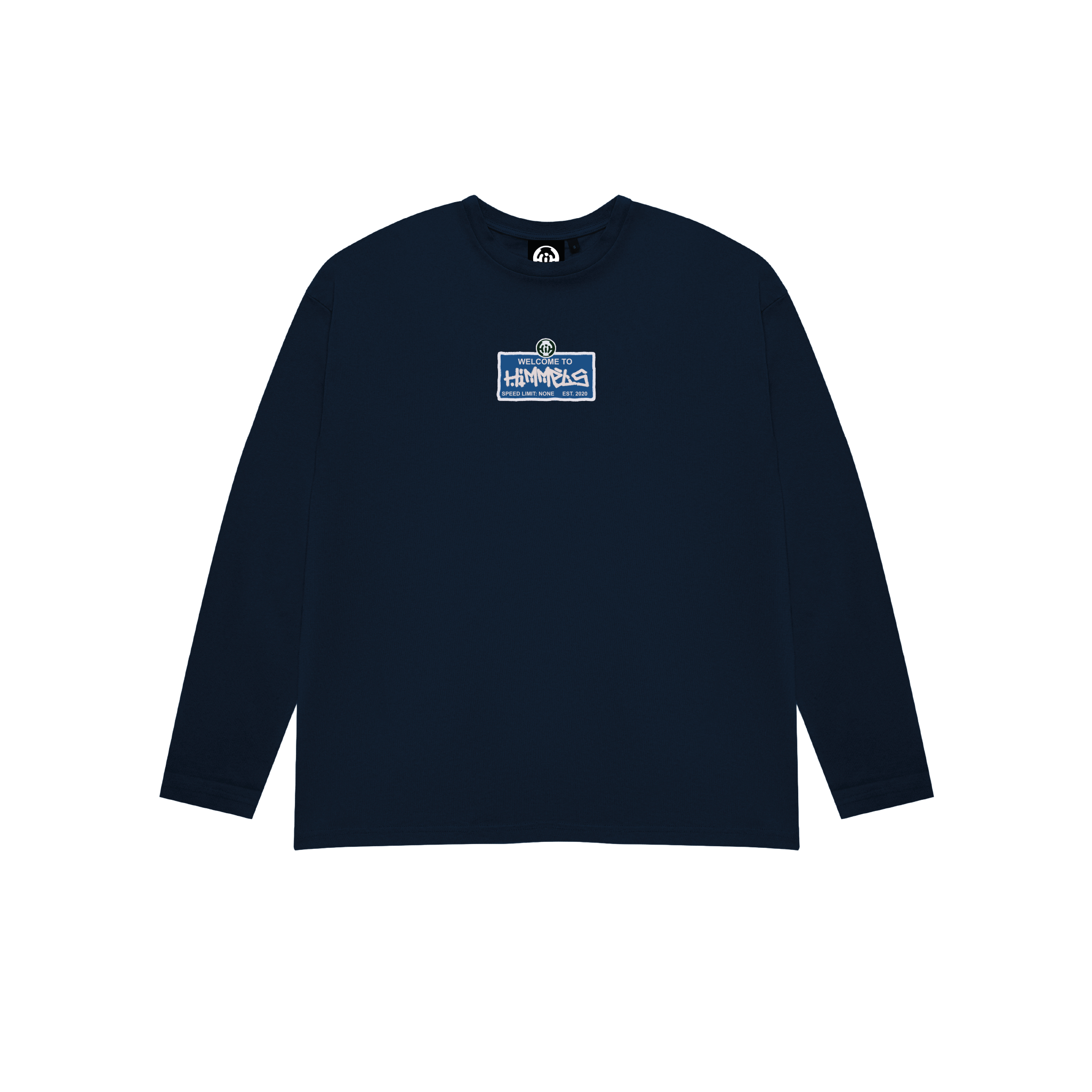 NAVY BLUE LONG SLEEVE WB T-SHIRT