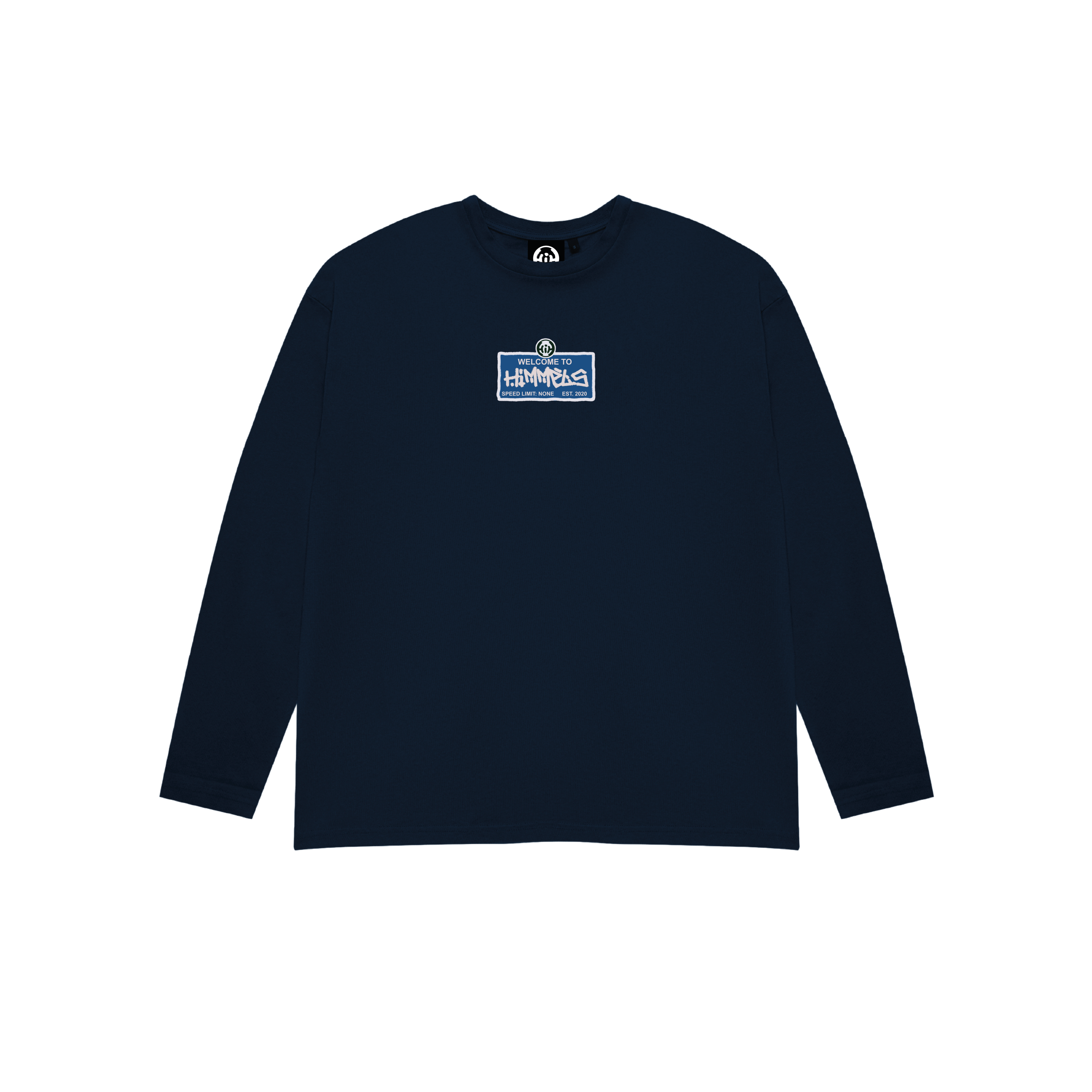 WRECKLESS BEHAVIOUR LONG-SLEEVED T-SHIRT NAVY BLUE