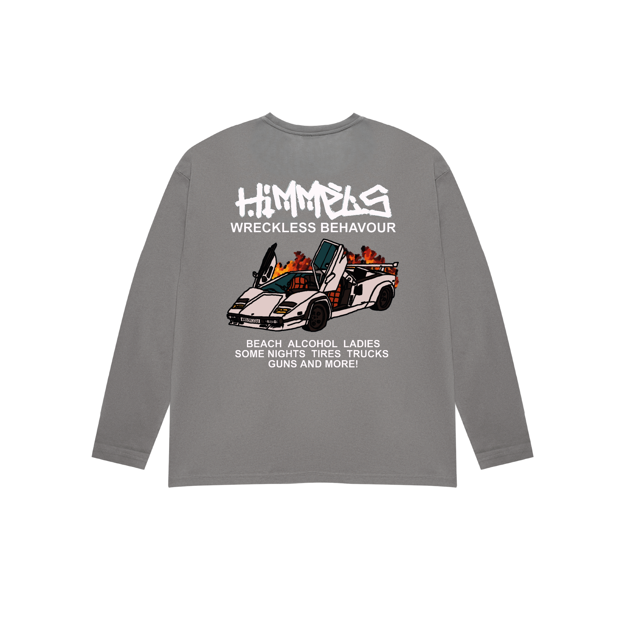 WB LONG SLEEVE T-SHIRT CHARCOAL
