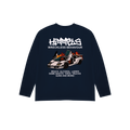 NAVY BLUE LONG SLEEVE WB T-SHIRT