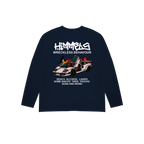 NAVY BLUE LONG SLEEVE WB T-SHIRT