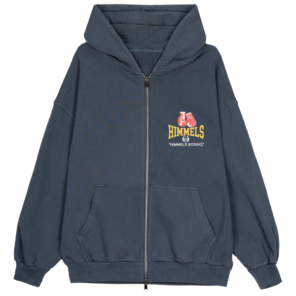 SUDADERA CON CREMALLERA BOXING AZUL